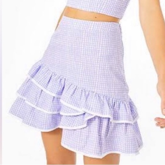 Lilly Pulitzer gingham skirt size 6 - Picture 1 of 4
